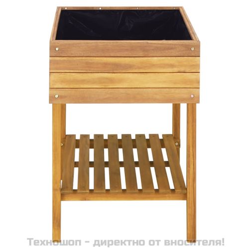 Градински плантер на стойка, 78,5x58,5x78,5 см, акация масив