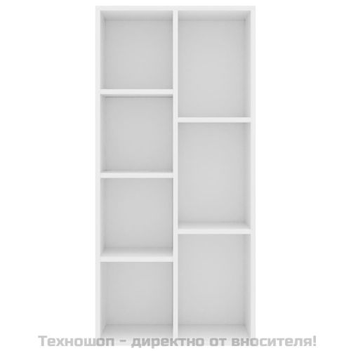 Шкаф библиотека, бял, 50x25x106 см, инженерно дърво