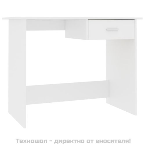 Бюро, бяло, 100x50x76 см, инженерно дърво
