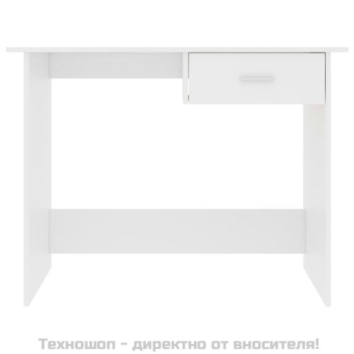 Бюро, бяло, 100x50x76 см, инженерно дърво