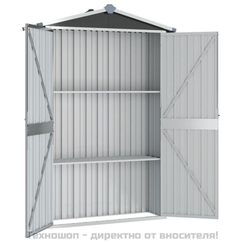 Градинска барака антрацит 116x45x175 см поцинкована стомана