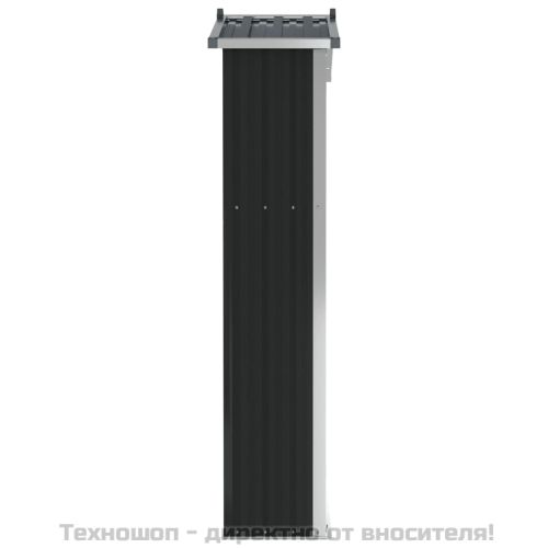 Градинска барака антрацит 116x45x175 см поцинкована стомана