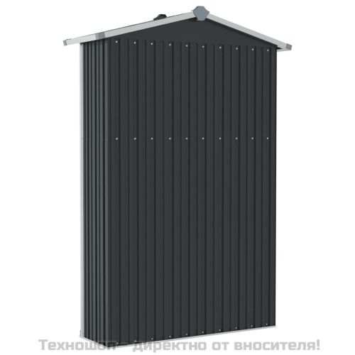 Градинска барака антрацит 116x45x175 см поцинкована стомана