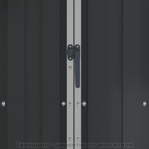 Градинска барака антрацит 116x45x175 см поцинкована стомана