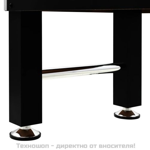 Футболна маса, стомана, 60 кг, 140x74,5x87,5 см, черна
