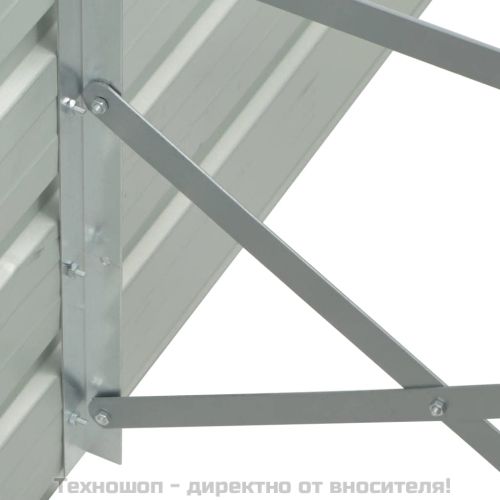 Градинска висока леха поцинкована стомана 480x80x77 см сива
