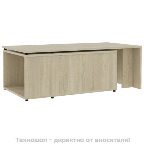 Маса за кафе, дъб сонома, 150x50x35 см, инженерно дърво