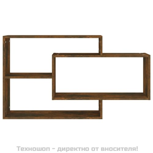 Стенен рафт, опушен дъб, 104x20x58,5 см, инженерно дърво