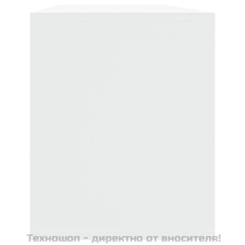 ТВ шкаф, бял, 130x35x50 см, инженерно дърво