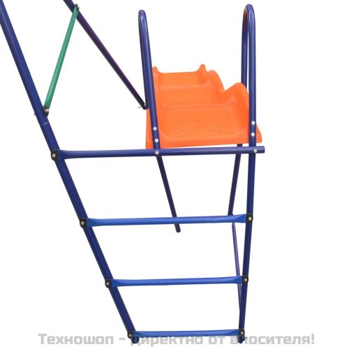 Комплект люлка и пързалка с 3 оранжеви седалки