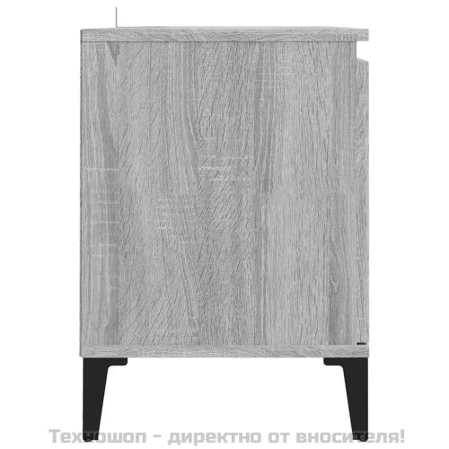 ТВ шкаф с метални крака, сив сонома, 103,5x35x50 см