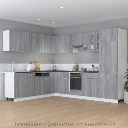 Шкаф с чекмеджета "Lyon", сив, цвят сонома, 60x46x81,5 см, инженерно дърво