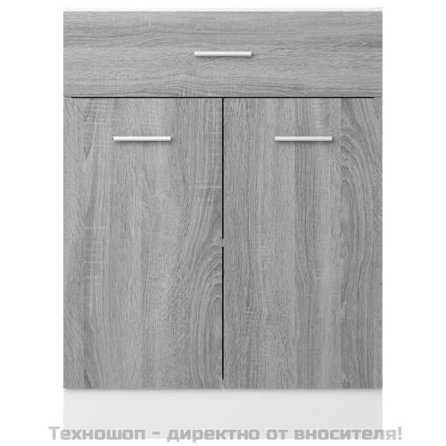Шкаф с чекмеджета "Lyon", сив, цвят сонома, 60x46x81,5 см, инженерно дърво