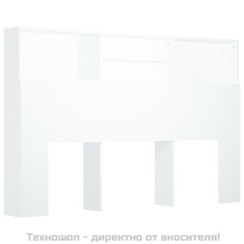 Табла за легло тип шкаф, бяла, 160x19x103,5 см