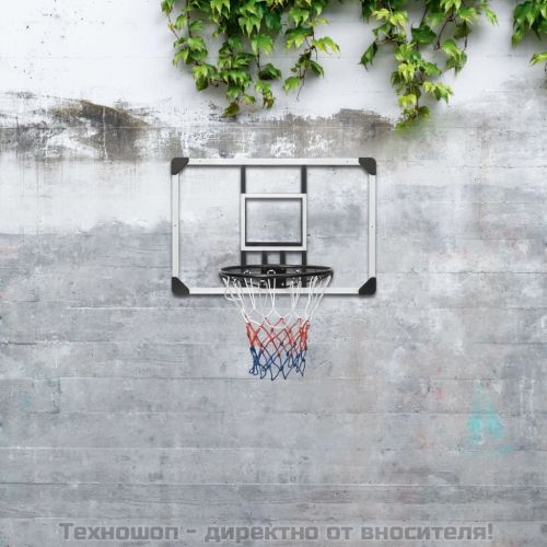 Баскетболно табло, прозрачно, 90x60x2,5 см, поликарбонат