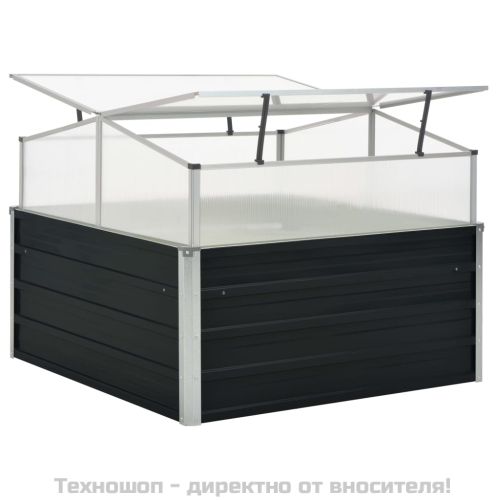 Парник, антрацит, 100x100x77 см, поцинкована стомана
