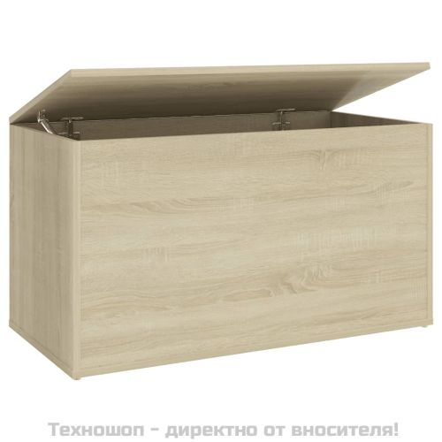 Сандък за съхранение, сонома дъб, 84x42x46 см, инженерно дърво