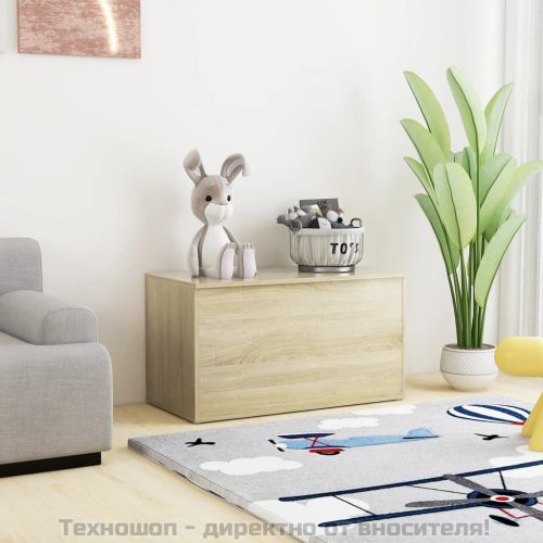 Сандък за съхранение, сонома дъб, 84x42x46 см, инженерно дърво