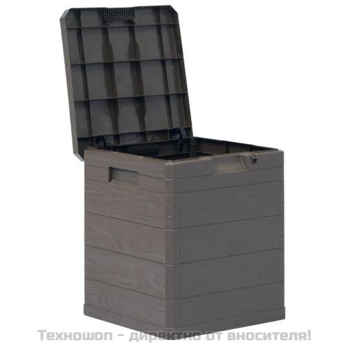Градинска кутия за съхранение, 90 л, кафява