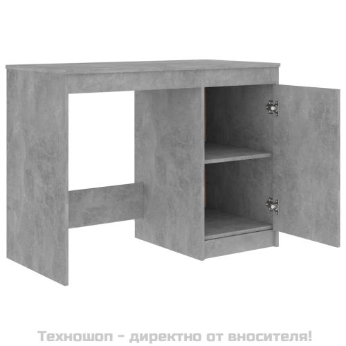 Бюро, бетонно сиво, 100x50x76 см, инженерно дърво