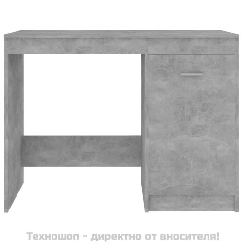 Бюро, бетонно сиво, 100x50x76 см, инженерно дърво