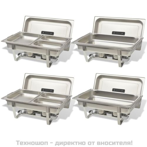 Комплект съдове за бен мари, 4 бр, неръждаема стомана