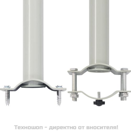 Прибираща се дворна странична тента, 60x300 см, кремава