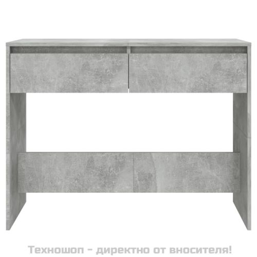 Конзолна маса, бетонно сива, 100x35x76,5 см, инженерно дърво