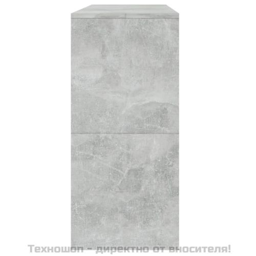 Конзолна маса, бетонно сива, 100x35x76,5 см, инженерно дърво