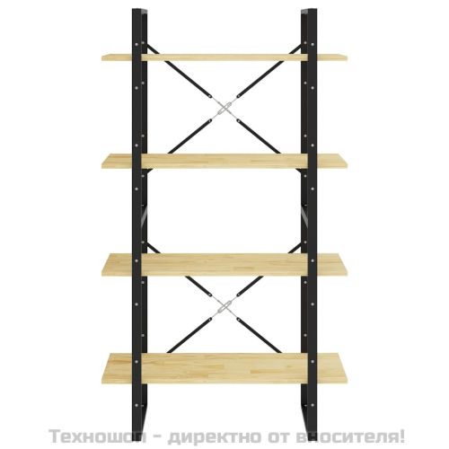 4-етажна библиотека, 80x30x140 см, борово дърво масив