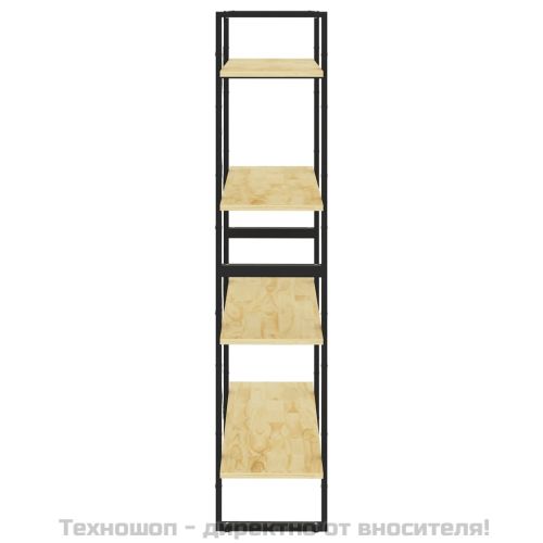 4-етажна библиотека, 80x30x140 см, борово дърво масив