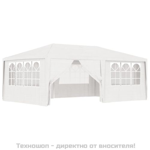 Професионална парти шатра със стени 4х6 м бяла 90 г/м²