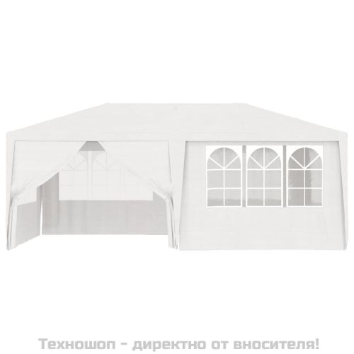 Професионална парти шатра със стени 4х6 м бяла 90 г/м²