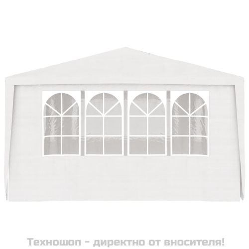 Професионална парти шатра със стени 4х6 м бяла 90 г/м²