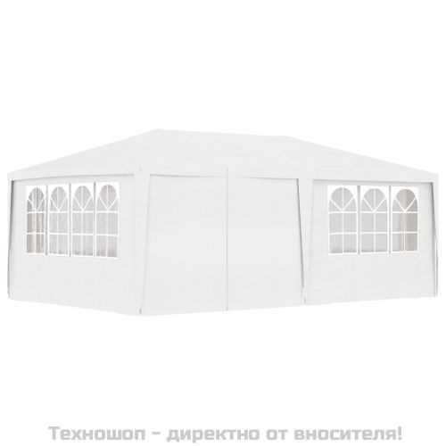 Професионална парти шатра със стени 4х6 м бяла 90 г/м²