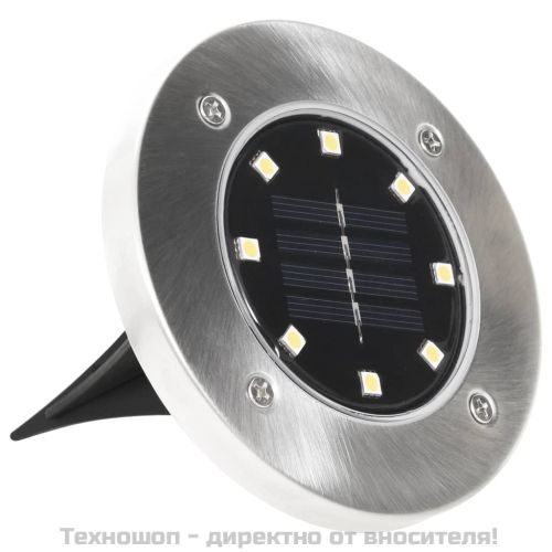 Соларни земни лампи, 8 бр, LED светлина, топло бели