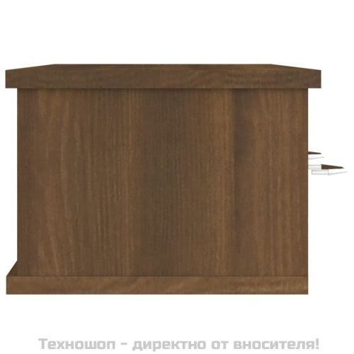 Стенен шкаф, кафяв дъб, 88x26x18,5 см, инженерно дърво