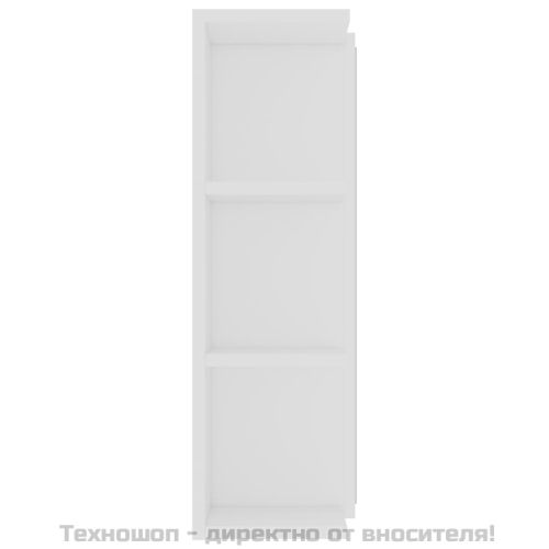 Шкаф за баня с огледало, бял, 80x20,5x64 см, инженерно дърво