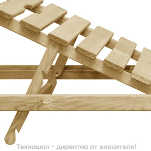 Шезлонг, импрегнирано борово дърво