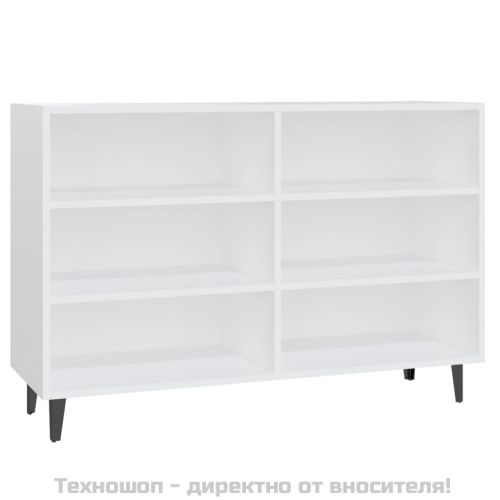 Сайдборд, бял, 103,5x35x70 см, инженерно дърво