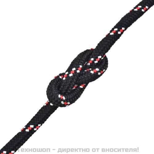 Морско въже, полипропилен, 12 мм, 50 м, черно