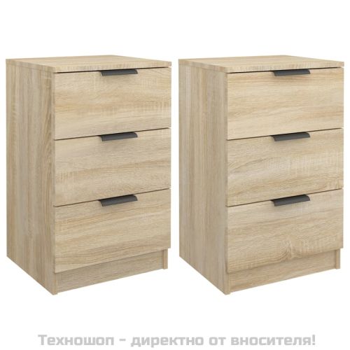 Нощни шкафчета, 2 бр, сонома дъб, 40x36x65 см