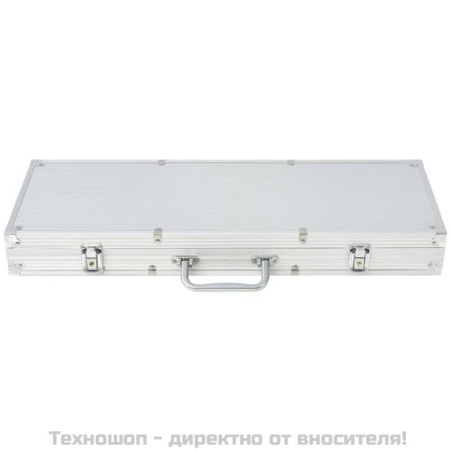 Покер комплект с 500 лазерни чипа, алуминий