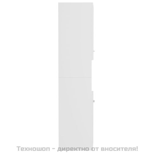 Шкаф за баня, бял, 30x30x130 см, инженерно дърво