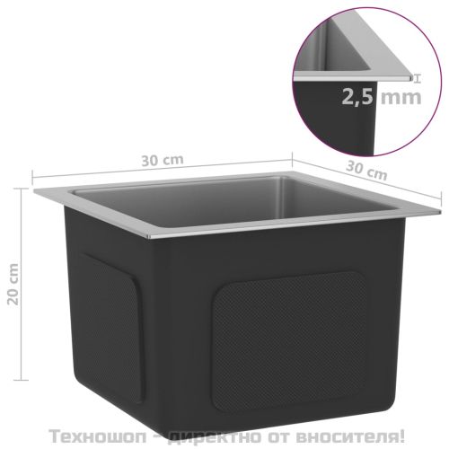Ръчно изработена кухненска мивка, неръждаема стомана