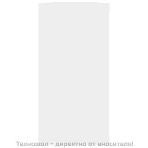 Стенни кубични рафтове 2 бр бели 100x15x30 см инженерно дърво