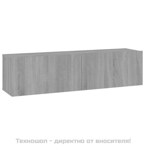 ТB стенен шкаф, сив сонома, 120x30x30 см, инженерно дърво