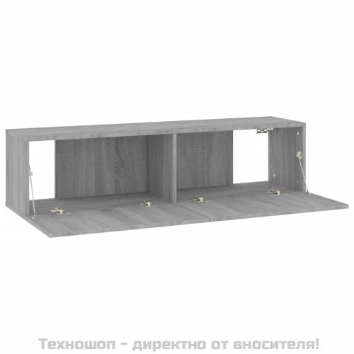 ТB стенен шкаф, сив сонома, 120x30x30 см, инженерно дърво