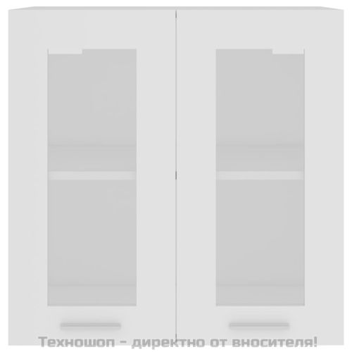 Висящ стъклен шкаф "Lyon", бял, 60x31x60 см, инженерно дърво