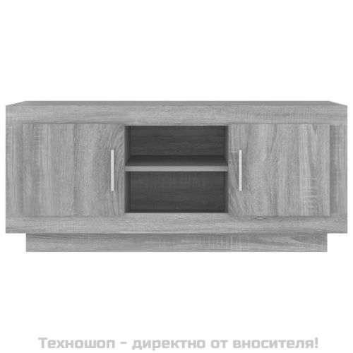 ТВ шкаф, сив сонома, 102x35x45 см, инженерно дърво